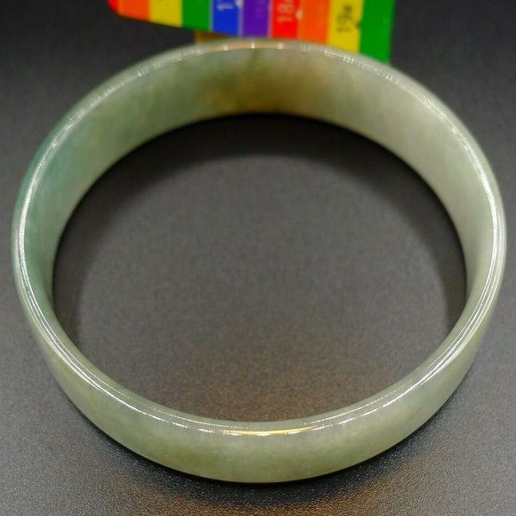 52.4mm Certified 100% Natural Grade A Jadeite Jade Bracelet Bangle - Picture 8 of 12